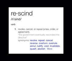 rescind